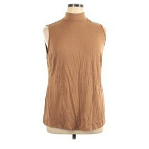 Charter Club brown 1X Sleeveless top